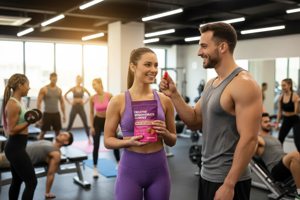Creatine Gummies Busy Gym Lifestyle